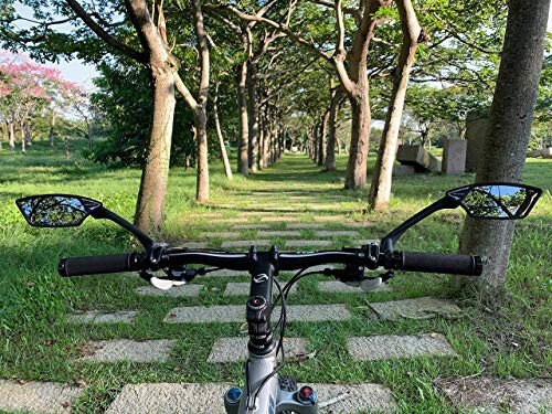 MEACHOW New Scratch Resistant Glass Lens,Handlebar Bike Mirror, Rotatable Safe Rearview Mirror, Bicycle Mirror, (Silver Right Side) ME-006RS - 5
