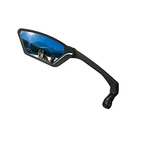 MEACHOW New Scratch Resistant Glass Lens,Handlebar Bike Mirror, Rotatable Safe Rearview Mirror, Bicycle Mirror,ME-010 - 1