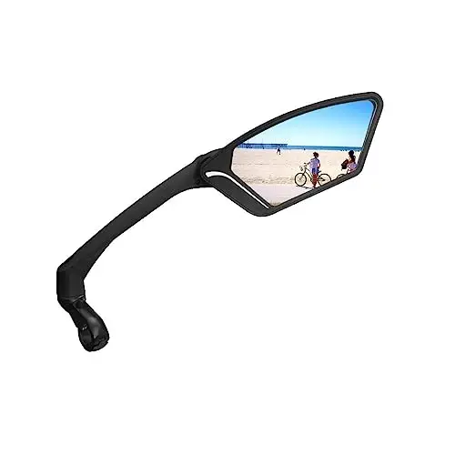 MEACHOW New Scratch Resistant Glass Lens,Handlebar Bike Mirror, Rotatable Safe Rearview Mirror, Bicycle Mirror,ME-010 - 1