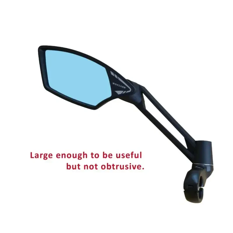 MEACHOW NEW Handlebar Bike Mirror, Scratch Resistant Glass Lens, Ultra-HD, E-bike Mirror, Bicycle Mirror, Rotatable Safe Rearview Mirror, (Blue Left Side) ME-011LB - 4