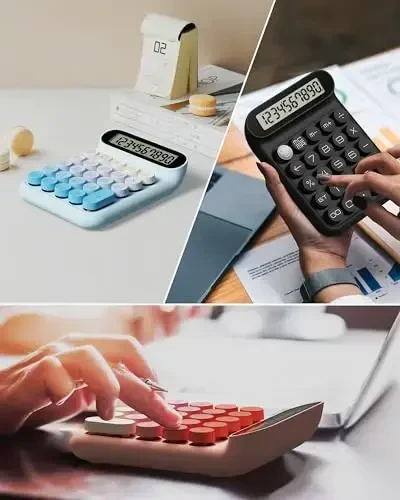 Mechanical Switch Calculator, JS05, Office, maktab, uy, biznes uchun asosiy 10 xonali stol kalkulyatori (pushti) - 5