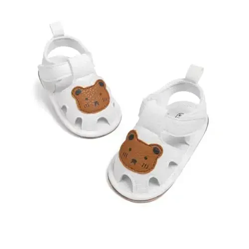 Meckior Baby Infant Boy Girl Sandals Newborn Non-Slip Soft Rubber Sole Sandals for Baby Boys Open-Toe Outdoor Casual Summer First Walkers Shoes - MECKIOR