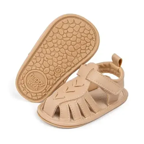 Meckior Baby Infant Boy Girl Sandals Newborn Non-Slip Soft Rubber Sole Sandals for Baby Boys Open-Toe Outdoor Casual Summer First Walkers Shoes - MECKIOR