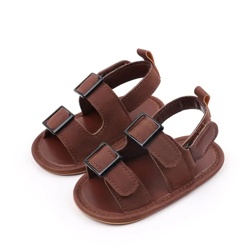 Meckior Baby Infant O'g'il Qiz Sandallari Yangi tug'ilgan Chaqaloqlar Sirpanmaydigan Yumshoq Rezina Taglik Sandallari O'g'il Bolalar uchun Ochiq Oyoqli Tashqi Kundalik Yozgi Birinchi Yuruvchi Poyabzal - MECKIOR