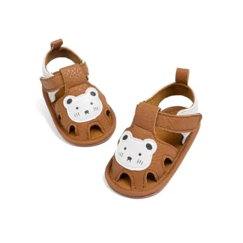 Meckior Baby Infant Boy Girl Sandals Newborn Non-Slip Soft Rubber Sole Sandals for Baby Boys Open-Toe Outdoor Casual Summer First Walkers Shoes - MECKIOR