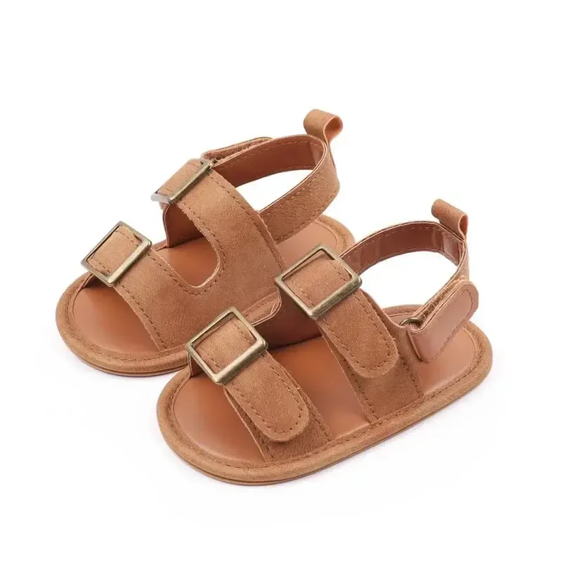 Meckior Baby Infant Boy Girl Sandals Newborn Non-Slip Soft Rubber Sole Sandals for Baby Boys Open-Toe Outdoor Casual Summer First Walkers Shoes - 1