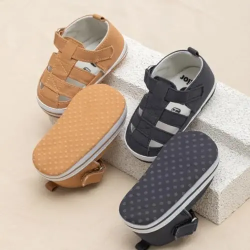 Meckior Baby Infant Boy Girl Sandals Newborn Non-Slip Soft Rubber Sole Sandals for Baby Boys Open-Toe Outdoor Casual Summer First Walkers Shoes - 2