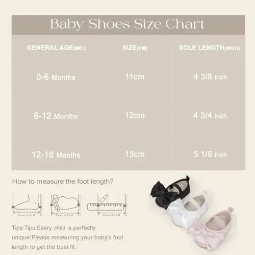 Meckior Infant Baby Girls Boys Handmade Princess Flats Toddler First Walkers Soft PU Leather Non-Slip Crib Wedding Dress Shoes - 6