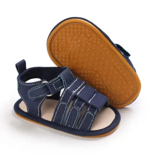 Meckior chaqaloq o'g'il qiz sandal yangi tug'ilgan sirpanmaydigan yumshoq rezina taglikli sandal chaqaloqlar uchun ochiq oyoqli tashqi kundalik yozgi birinchi qadam qo'yuvchi poyabzal 