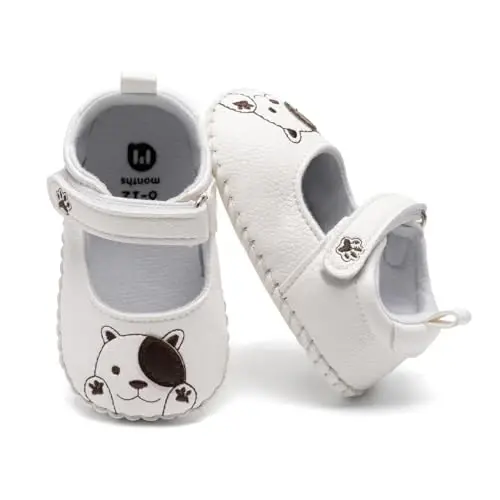 Meckior Infant Baby Girl Sandals Soft Non-Slip Rubber Sole Handmade Princess Wedding Dress Shoes Toddler First Walkers - 1