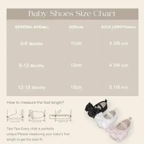 Meckior Infant Baby Girls Boys Qo'lda ishlangan Princess Flats Toddler First Walkers Yumshoq PU Charm Sirpanmaydigan Krovat To'y Liboslari Poyafzallari - 6