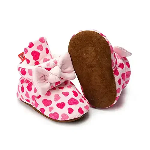 Meckior Newborn Infant Baby Girls Boys Warm Fleece Winter Booties First Walkers Slippers Shoes - 5