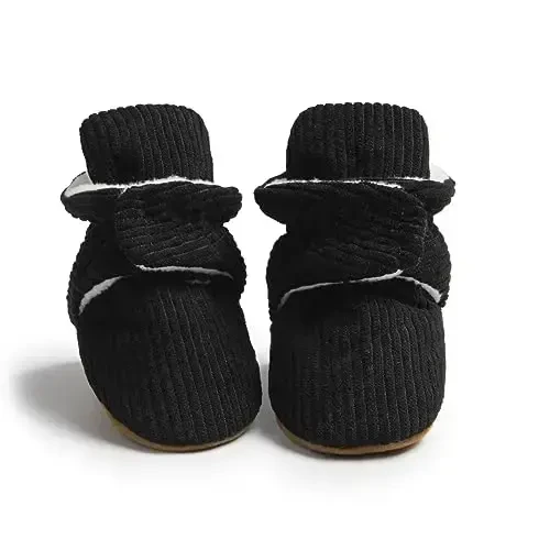 Meckior Newborn Infant Baby Girls Boys Warm Fleece Winter Booties First Walkers Slippers Shoes - 3