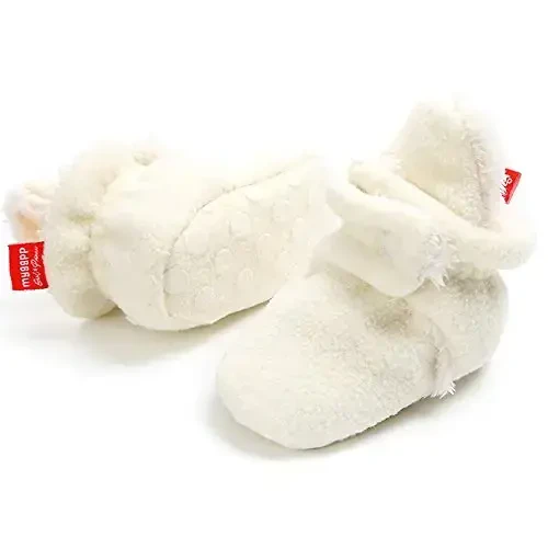 Meckior Newborn Infant Baby Girls Boys Warm Fleece Winter Booties First Walkers Slippers Shoes - 3