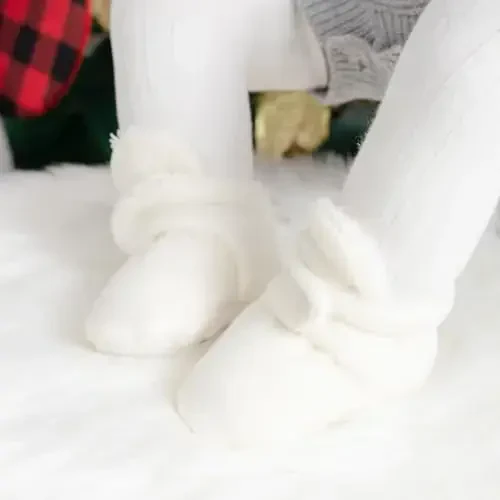 Meckior Newborn Infant Baby Girls Boys Warm Fleece Winter Booties First Walkers Slippers Shoes - 4