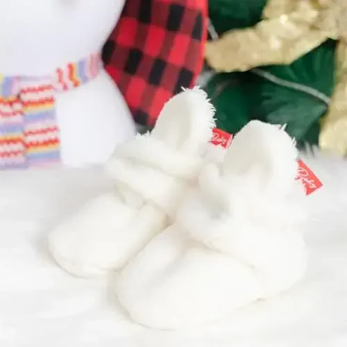 Meckior Newborn Infant Baby Girls Boys Warm Fleece Winter Booties First Walkers Slippers Shoes - 6