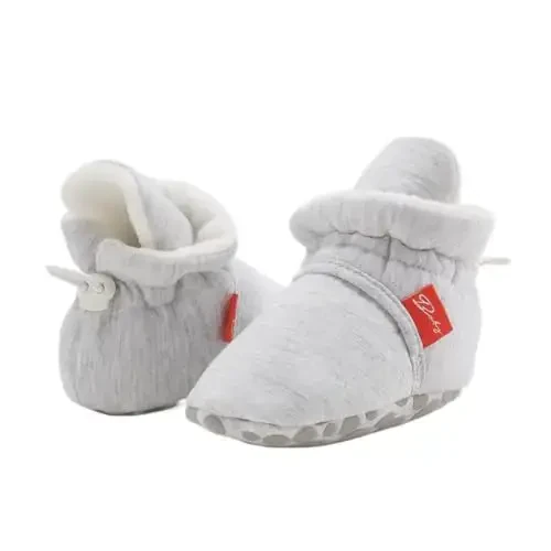 Meckior Newborn Infant Baby Girls Boys Warm Fleece Winter Booties First Walkers Slippers Shoes - 3