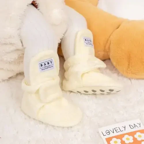 Meckior Newborn Infant Baby Girls Boys Warm Fleece Winter Booties First Walkers Slippers Shoes - 4