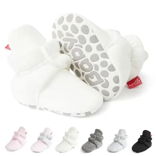 Meckior Newborn Infant Baby Girls Boys Warm Fleece Winter Booties First Walkers Slippers Shoes 