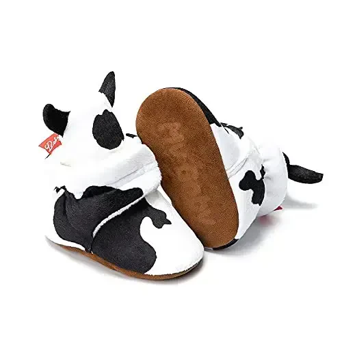 Meckior Newborn Infant Baby Girls Boys Warm Fleece Winter Booties First Walkers Slippers Shoes - 5
