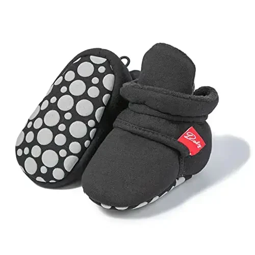 Meckior Newborn Infant Baby Girls Boys Warm Fleece Winter Booties First Walkers Slippers Shoes - 1