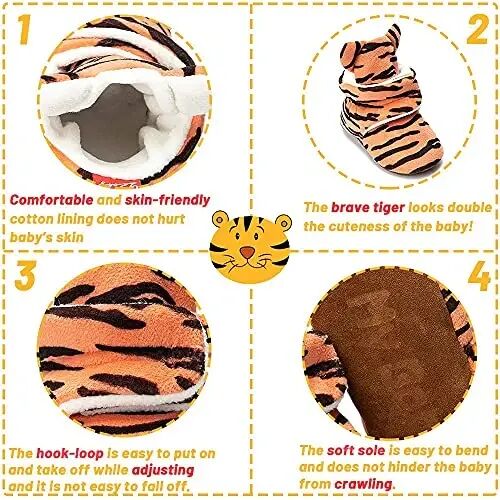 Meckior Newborn Infant Baby Girls Boys Warm Fleece Winter Booties First Walkers Slippers Shoes - MECKIOR