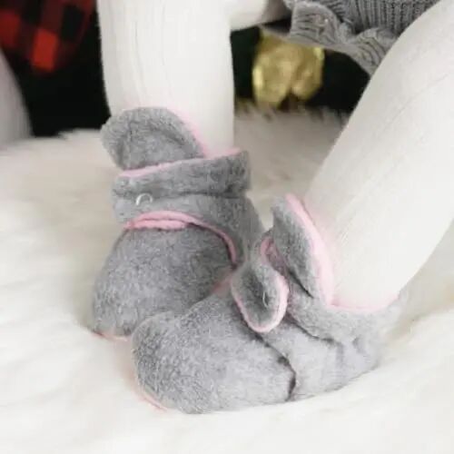 Meckior Newborn Infant Baby Girls Boys Warm Fleece Winter Booties First Walkers Slippers Shoes - 2
