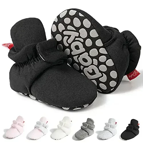 Meckior Newborn Infant Baby Girls Boys Warm Fleece Winter Booties First Walkers Slippers Shoes - 3