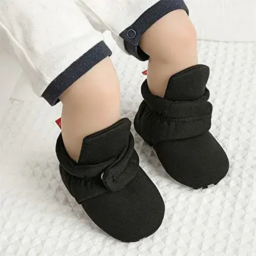 Meckior Newborn Infant Baby Girls Boys Warm Fleece Winter Booties First Walkers Slippers Shoes - 5