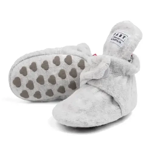 Meckior Newborn Infant Baby Girls Boys Warm Fleece Winter Booties First Walkers Slippers Shoes - 3