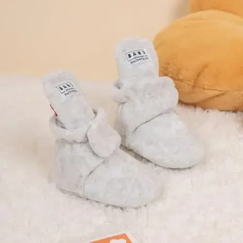 Meckior Newborn Infant Baby Girls Boys Warm Fleece Winter Booties First Walkers Slippers Shoes - 5