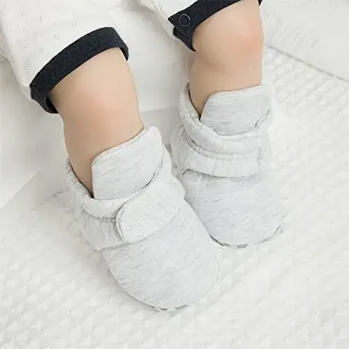 Meckior Newborn Infant Baby Girls Boys Warm Fleece Winter Booties First Walkers Slippers Shoes - 5