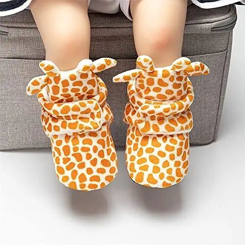 Meckior Newborn Infant Baby Girls Boys Warm Fleece Winter Booties First Walkers Slippers Shoes - 3