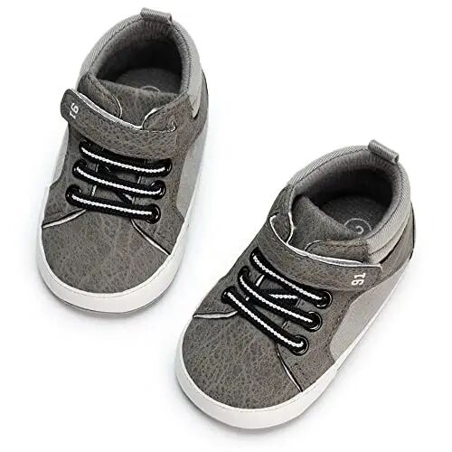 Meckior Toddler Baby Boys Girls High Tops To'piq Sneakers Yumshoq Sirpanishga qarshi Taglik PU Teri Mokasinlar Chaqaloq Yangi tug'ilgan Prewalker Birinchi Yurish Beshik Poyafzallari - 3