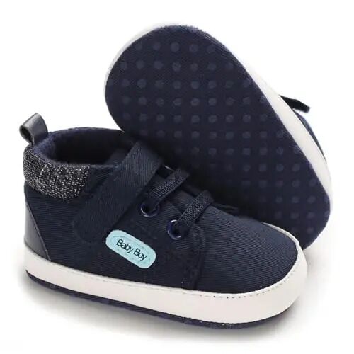 Meckior Toddler Baby Boys Girls High Tops To'piqlik Krossovkalar Yumshoq Sirpanishga qarshi Taglik PU Charm Mokasinlar Go'dak Yangi tug'ilgan Chaqaloq Birinchi Qadam Qo'yuvchi Beshik Poyabzallari - MECKIOR