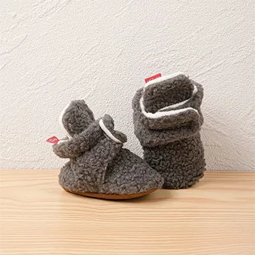 Meckior Newborn Infant Baby Girls Boys Warm Fleece Winter Booties First Walkers Slippers Shoes - 6
