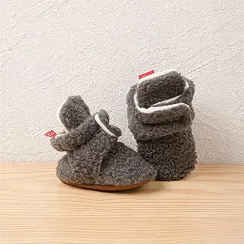 Meckior Newborn Infant Baby Girls Boys Warm Fleece Winter Booties First Walkers Slippers Shoes - 6