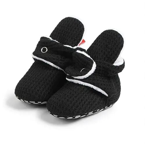 Meckior Newborn Infant Baby Girls Boys Warm Fleece Winter Booties First Walkers Slippers Shoes 