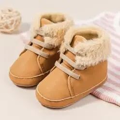 Meckior Toddler Baby Boys Girls High Tops Ankle Sneakers Soft Anti-Slip Sole PU Leather Moccasins Infant Newborn Prewalker First Walking Crib Shoes - 5
