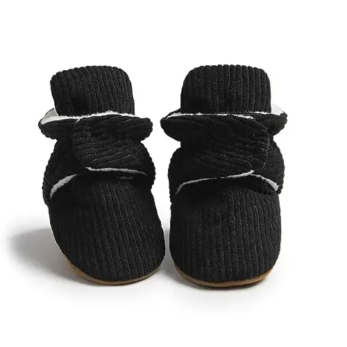 Meckior Newborn Infant Baby Girls Boys Warm Fleece Winter Booties First Walkers Slippers Shoes - 3