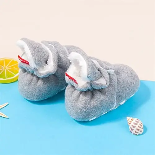 Meckior Newborn Infant Baby Girls Boys Warm Fleece Winter Booties First Walkers Slippers Shoes - 4