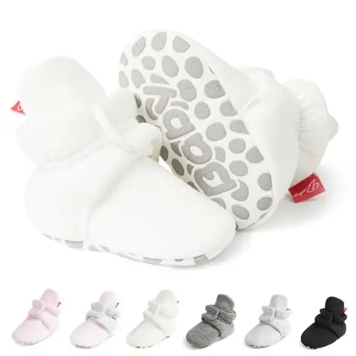 Meckior Newborn Infant Baby Girls Boys Warm Fleece Winter Booties First Walkers Slippers Shoes 