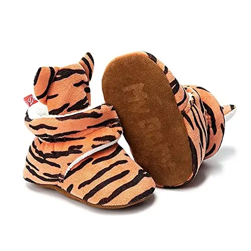 Meckior Newborn Infant Baby Girls Boys Warm Fleece Winter Booties First Walkers Slippers Shoes - 5