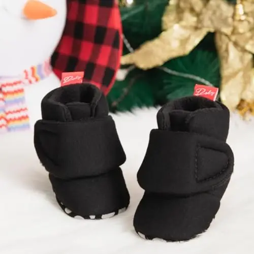 Meckior Newborn Infant Baby Girls Boys Warm Fleece Winter Booties First Walkers Slippers Shoes - 5