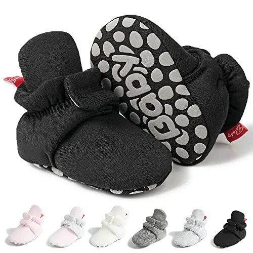 Meckior Newborn Infant Baby Girls Boys Warm Fleece Winter Booties First Walkers Slippers Shoes - 3