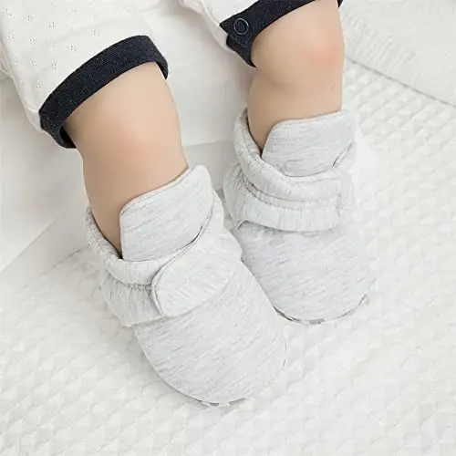 Meckior Newborn Infant Baby Girls Boys Warm Fleece Winter Booties First Walkers Slippers Shoes - 5