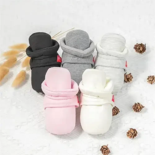 Meckior Newborn Infant Baby Girls Boys Warm Fleece Winter Booties First Walkers Slippers Shoes - 2