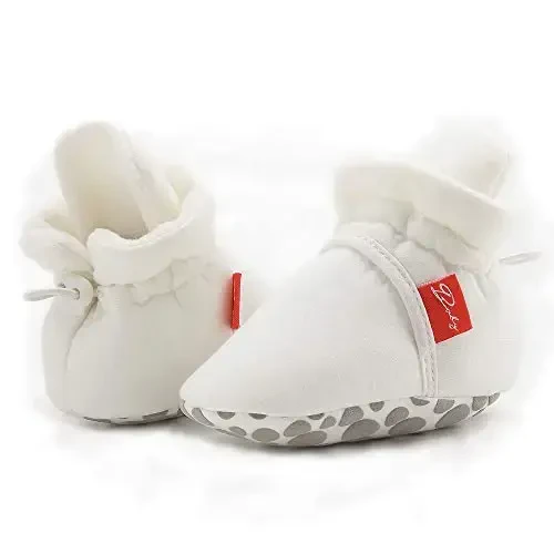 Meckior Newborn Infant Baby Girls Boys Warm Fleece Winter Booties First Walkers Slippers Shoes - 3