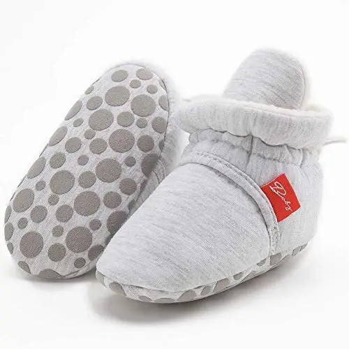 Meckior Newborn Infant Baby Girls Boys Warm Fleece Winter Booties First Walkers Slippers Shoes - 5
