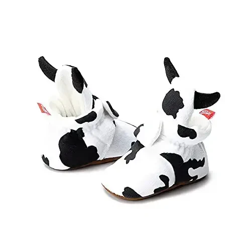 Meckior Newborn Infant Baby Girls Boys Warm Fleece Winter Booties First Walkers Slippers Shoes - 6